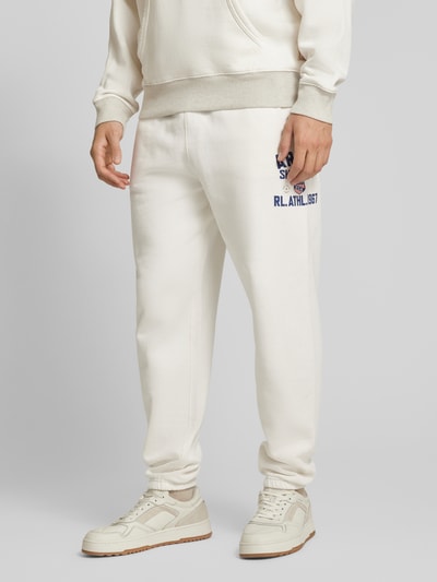 Polo Ralph Lauren Regular Fit Sweatpants mit elastischem Bund Modell 'ATHLETIC' Hellgrau 4