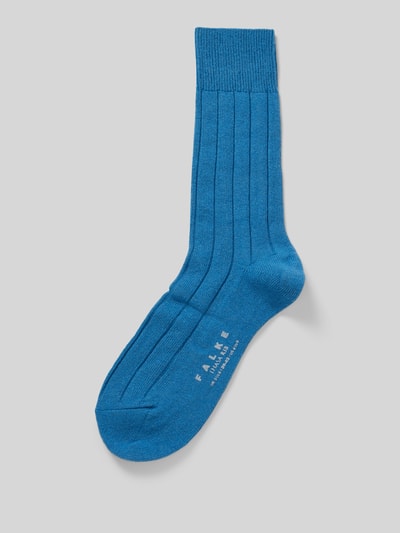 Falke Socken mit Label-Detail Modell 'LHASA' Hellblau 1