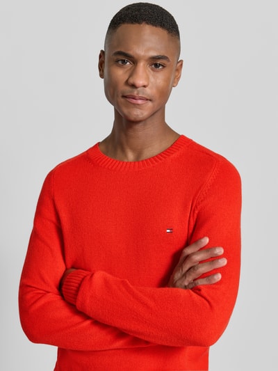 Tommy Hilfiger Regular Fit Strickpullover aus feinster Wolle  Rot 3