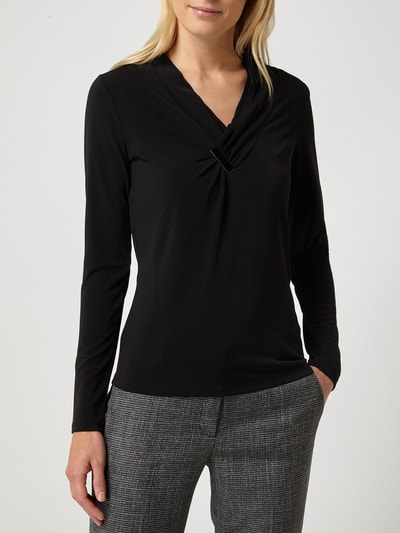 s.Oliver BLACK LABEL Blouseshirt met metalen applicatie Zwart - 4