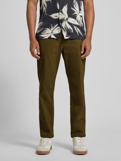 Scotch & Soda Broek in effen design, model 'The Drift' Olijfgroen - 4