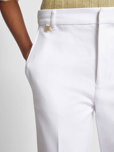 Lauren Ralph Lauren Slim Fit Hose mit Label-Detail Modell 'LAKYTHIA' Weiss 3