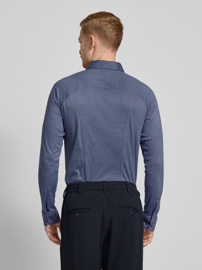 Desoto Slim fit zakelijk overhemd met kentkraag Oceaanblauw - 5