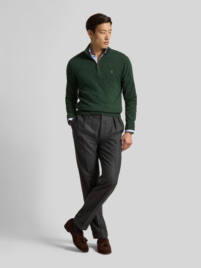 Polo Ralph Lauren Regular Fit Troyer aus reiner Wolle Dunkelgruen 1