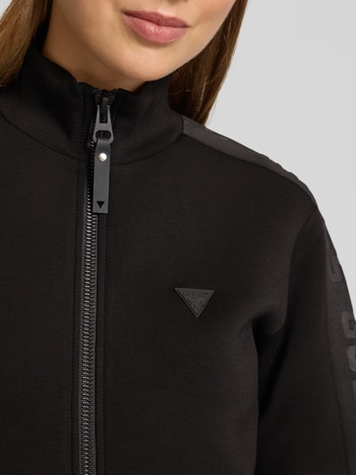 Guess Activewear Sweatjack met labelapplicatie, model 'NEW ALLIE' Zwart - 3
