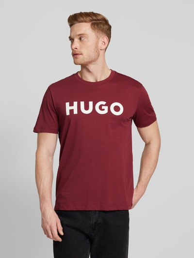 HUGO Oversized T-Shirt mit Rundhalsausschnitt Modell 'DULIVIO' Rot 4