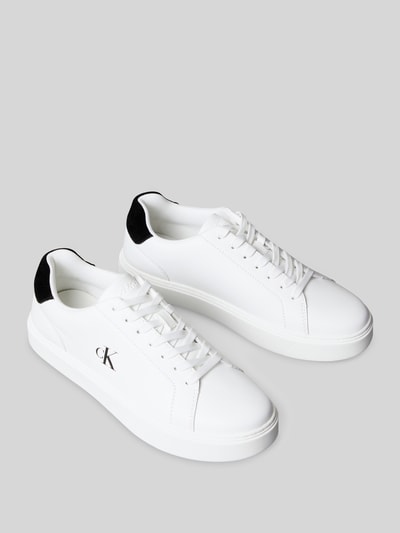 CK Calvin Klein Sneaker aus echtem Rindsleder Weiss 1