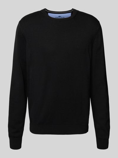 Fynch-Hatton Strickpullover mit Rundhalsausschnitt Black 2