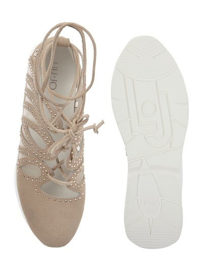 Liu Jo Sneaker Wedges 'Karlie 08' aus Veloursleder Sand 5