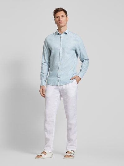 Colours & Sons Slim Fit Freizeithemd mit Kentkragen Mint 1