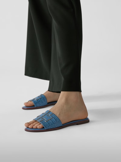 Tory Burch Pantoletten mit Label-Detail (hellblau) online kaufen