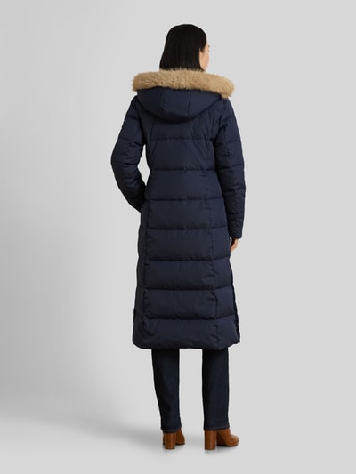 Lauren Ralph Lauren lange donsjas met afneembare capuchon Marineblauw - 5