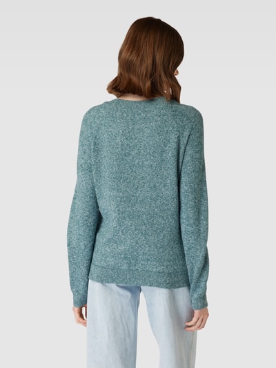 Only Korte gebreide pullover met structuurmotief, model 'MALAVI' Flessengroen gemêleerd - 5