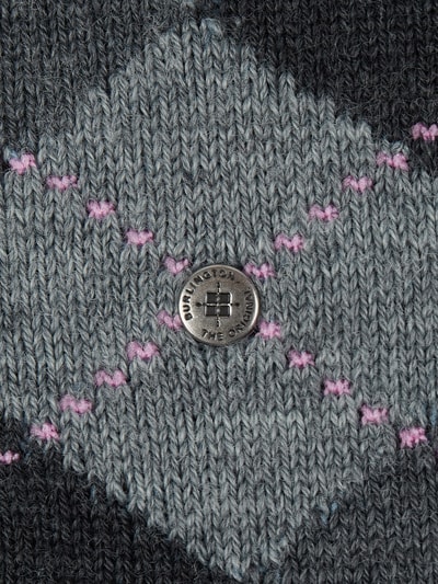 Burlington Socken mit Label-Detail Modell 'WHITBY' Mittelgrau 2