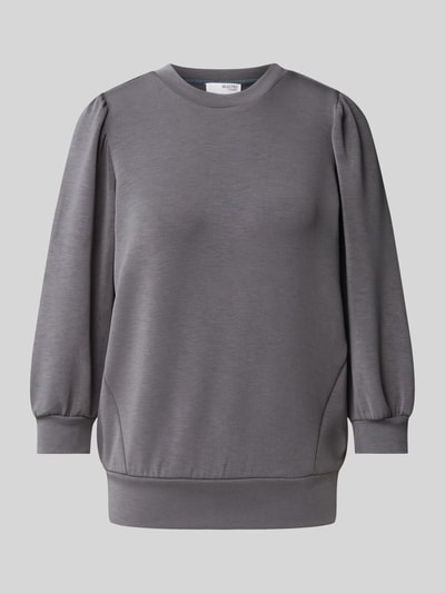 Selected Femme Sweatshirt met ribboorden, model 'TENNY' Middengrijs - 2