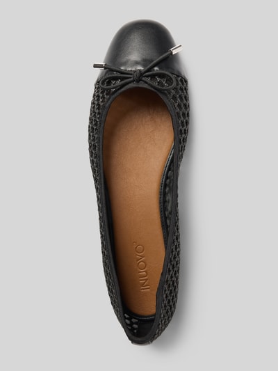 INUOVO Baleriny z wiązanym detalem Czarny 3