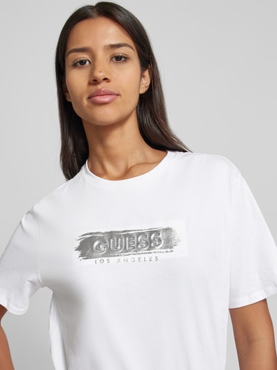 Guess T-Shirt mit Label-Details Weiss 3