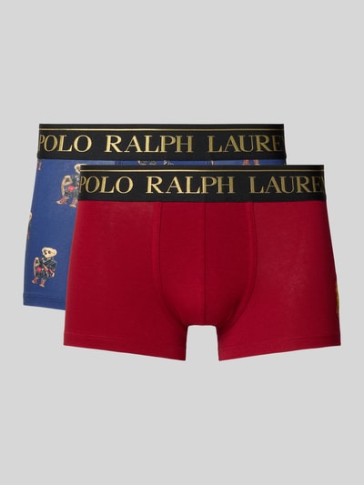 Polo Ralph Lauren Underwear Trunks mit elastischem Logo-Bund im 2er-Pack Rot 1