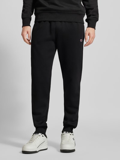 CHAMPION Regular Fit Sweatpants mit Logo-Stitching Black 4