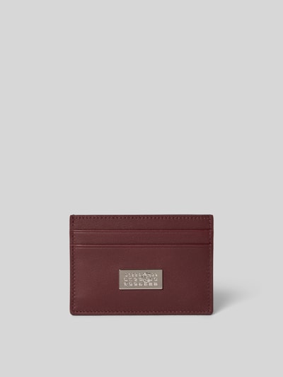 MM6 Maison Margiela Cardholder aus echtem Kalbsleder Mittelbraun 1