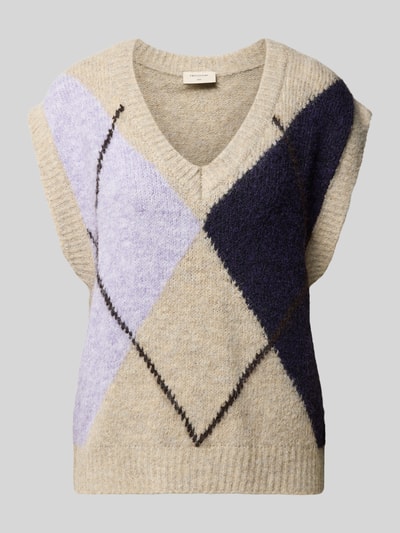 FREE/QUENT Relaxed Fit Pullunder mit Woll-Anteil Modell 'Lulu' Lila Melange 1