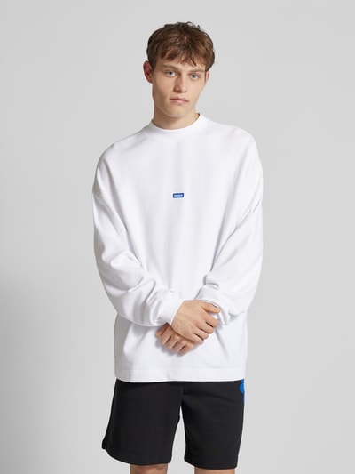 Hugo Blue Sweatshirt met opstaande kraag Wit - 4