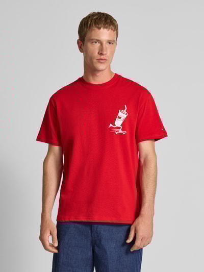 Tommy Jeans Regular fit T-shirt van puur katoen Rood - 5