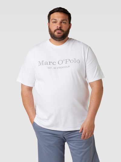MARC O’POLO PLUS PLUS SIZE T-Shirt mit Label-Print Weiss 4
