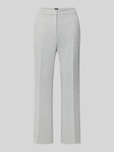 Produktfoto, Regular Fit Anzughose mit Baumwoll-Anteil Modell 'TIMASA1' von BOSS, graues Fischgrätmuster, seitliche Eingrifftaschen, glatte Textur