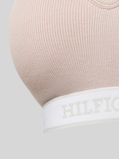 TOMMY HILFIGER Biustonosz typu bralette z elastycznym pasem z logo Różowy 2