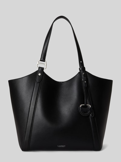 Lauren Ralph Lauren Torba shopper ze skóry cielęcej nappa z kieszeniami wewnętrznymi Czarny 2