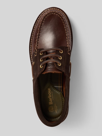 Barbour Loafer aus echtem Leder Modell 'Darras Boat Shoe' Dunkelbraun 3