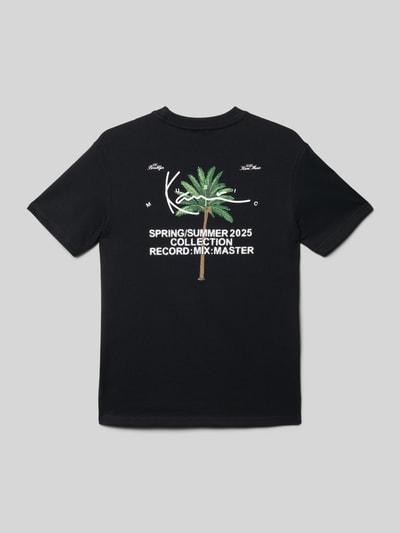 KARL KANI T-Shirt mit Label-Stitching und rückseitigem Motiv-Print Black 3