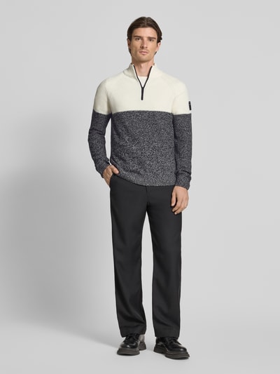 Tom Tailor Denim Regular fit schipperstrui met raglanmouwen Offwhite - 1