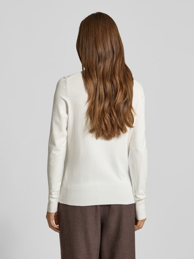Christian Berg Woman Strickpullover mit gerippten Abschlüssen Offwhite 5
