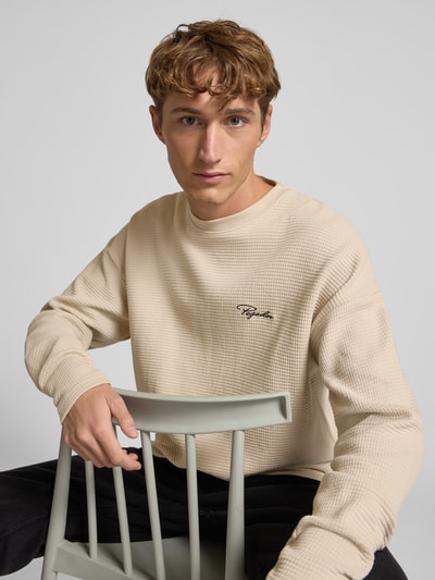 Pegador Oversized Sweatshirt mit Strukturmuster Ecru 3