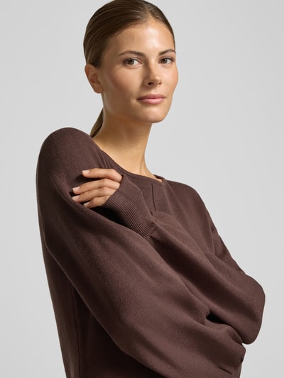 b.young Knielanges Kleid aus Viskose-Mix Modell 'OTARI' Dunkelbraun 3