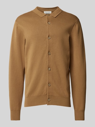 Casual Friday Cardigan mit Polokragen Modell 'WILLY' Camel 2