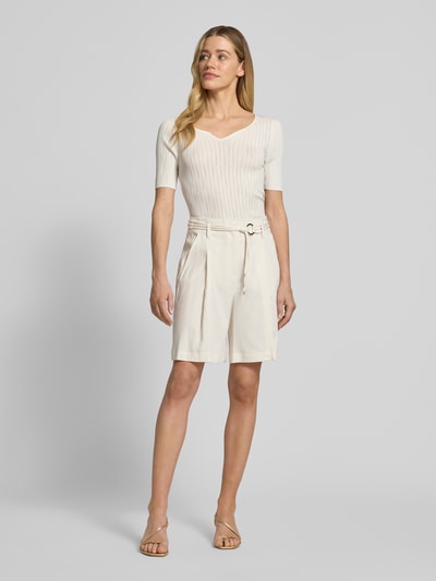 Marc Cain Modern fit zakelijk overhemd met vichy-ruit Zand - 1