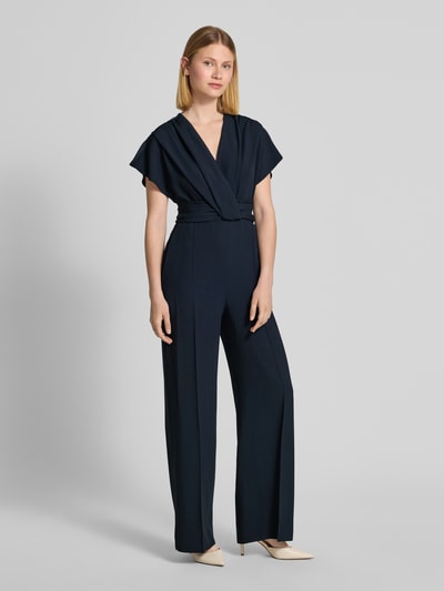 BOSS Jumpsuit met V-hals, model 'Debasa' Marineblauw - 1