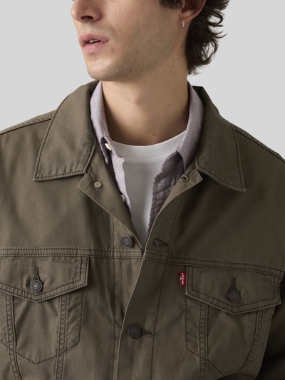 Levi's® jack in relaxed fit van mix van katoen en linnen Middenbruin - 3