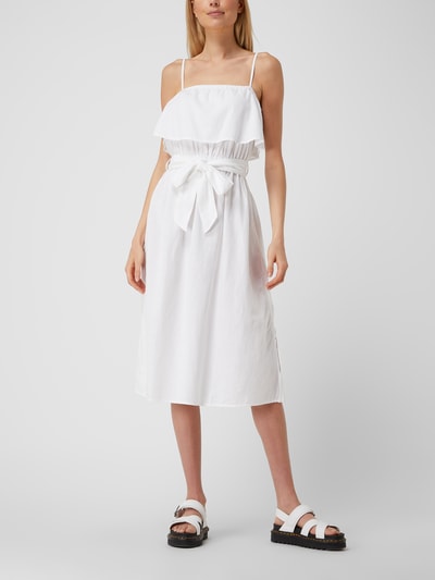 Esprit Sukienka midi z paskiem w talii  Biały 1