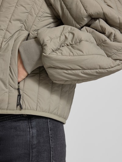 RAINS Gewatteerd jack met knoopsluiting, model 'Banja Liner' Rietgroen - 3