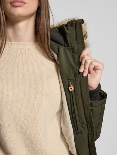 Wellensteyn Parka met imitatiebont, model 'Wolkenlos' Olijfgroen - 7