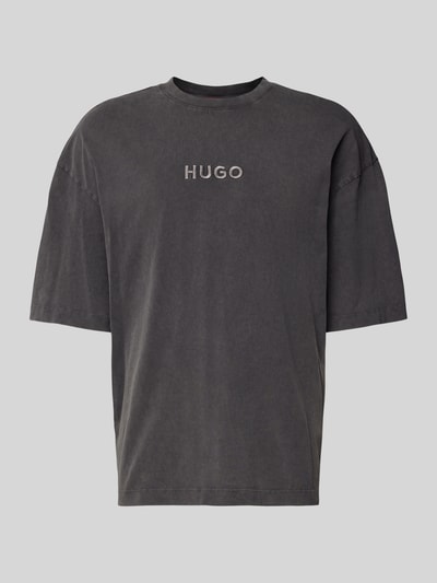 HUGO Oversized T-Shirt aus reiner Baumwolle Modell 'DELW' Mittelgrau 2