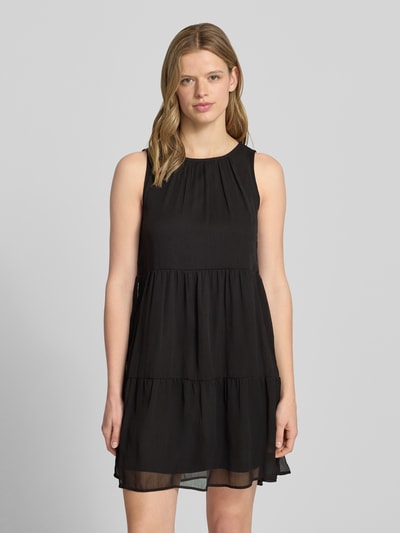 PIECES Regular Fit Chiffonkleid in Crêpe-Optik Modell 'LARA' Black 4