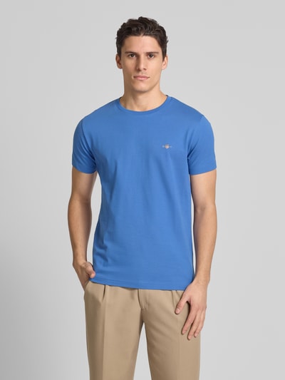 Gant Slim Fit T-Shirt mit Label-Stitching Royal 4