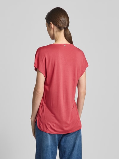 Tom Tailor Regular Fit  T-Shirt aus Modal-Mix Pink 5