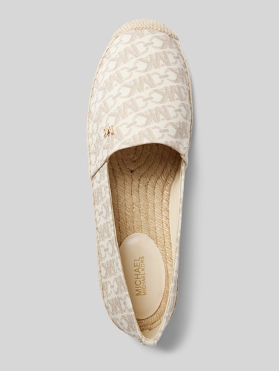 MICHAEL Michael Kors Espadrilles met all-over labelmotief, model 'KENDRICK' Beige - 4