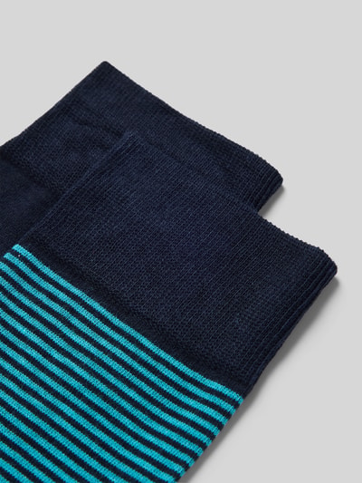 Christian Berg Men Socken mit Label-Detail Aqua 2